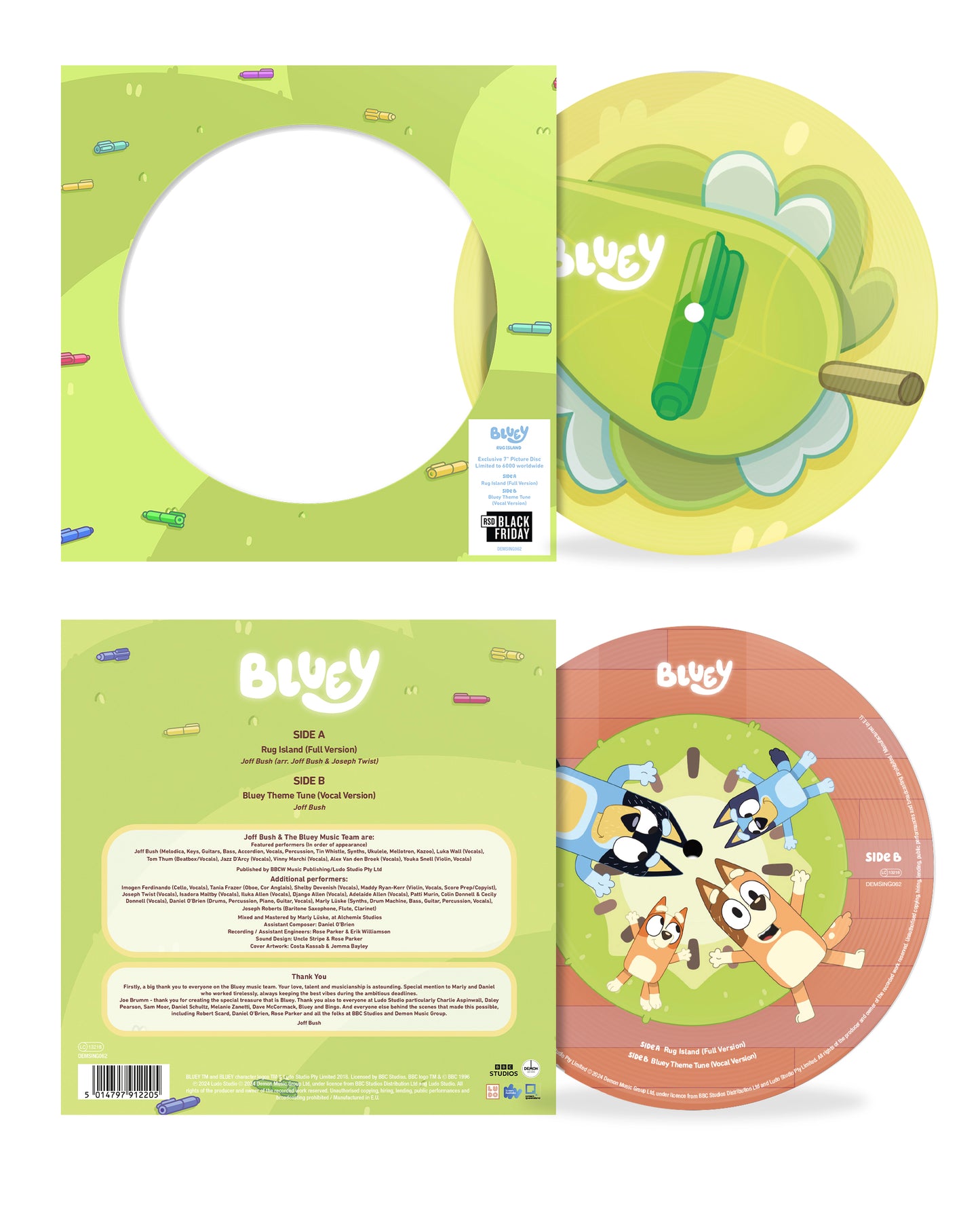 Bluey - Rug Island 7" Picture Disc