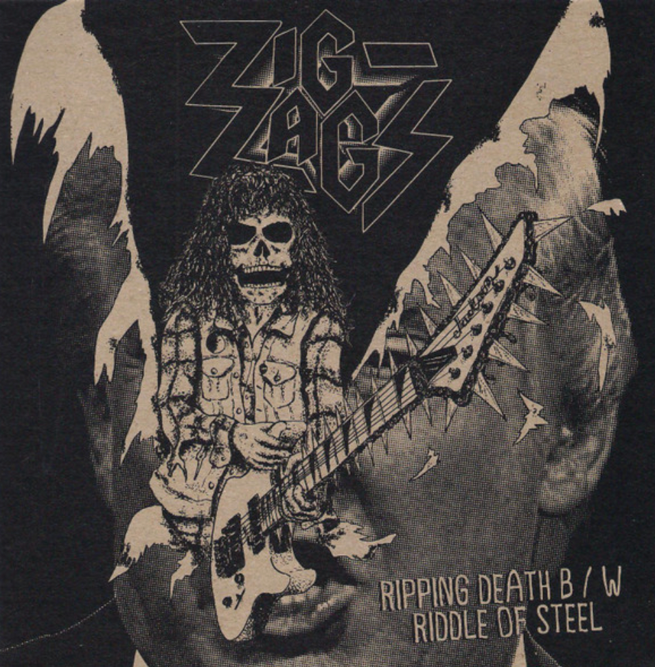 Zig Zags 'Ripping Death / Riddle Of Steel' 7" (*SIGNED*)