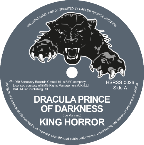 King Horror 'Dracula Prince Of Darkness / Ghost Hour' 7"