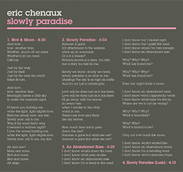 Eric Chenaux 'Slowly Paradise' LP