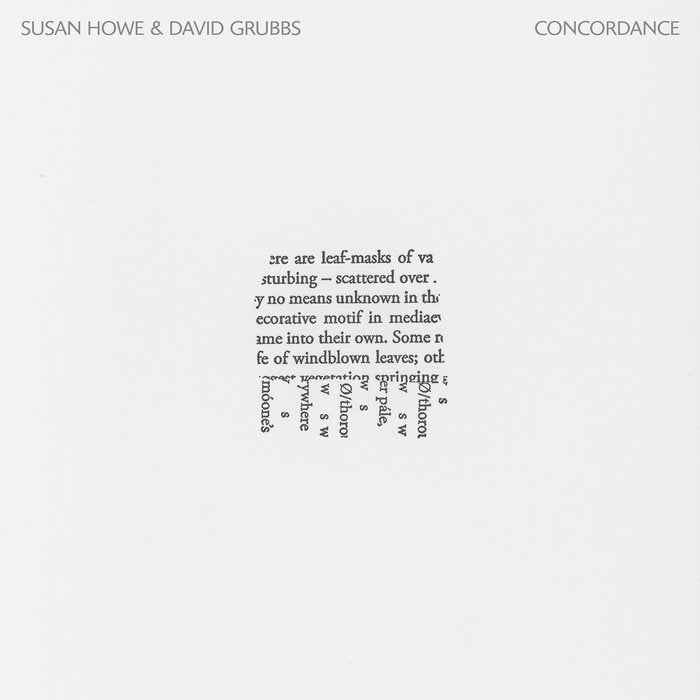 Susan Howe & David Grubbs ‘Concordance’ LP